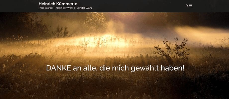 Screenshot meiner Website
