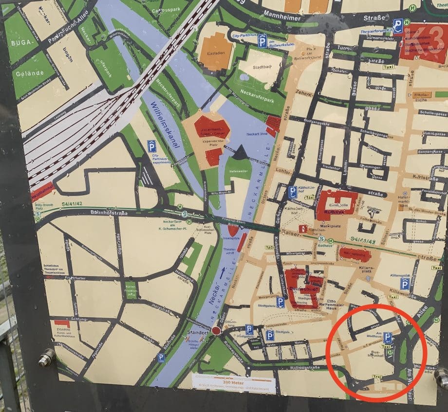 Stadtplan der Innenstadt