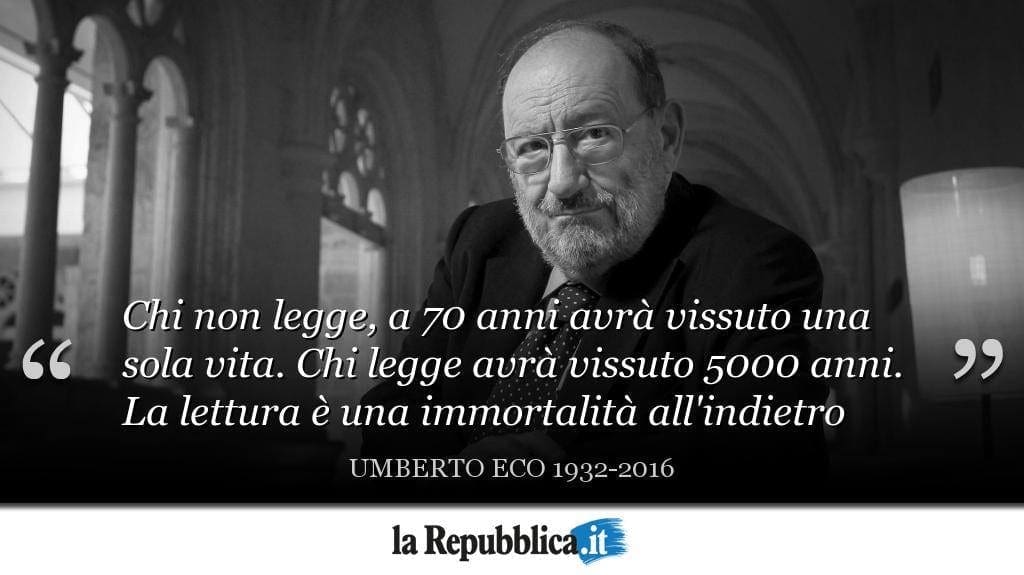 Foto Umberto Ecos in der la Repubblica