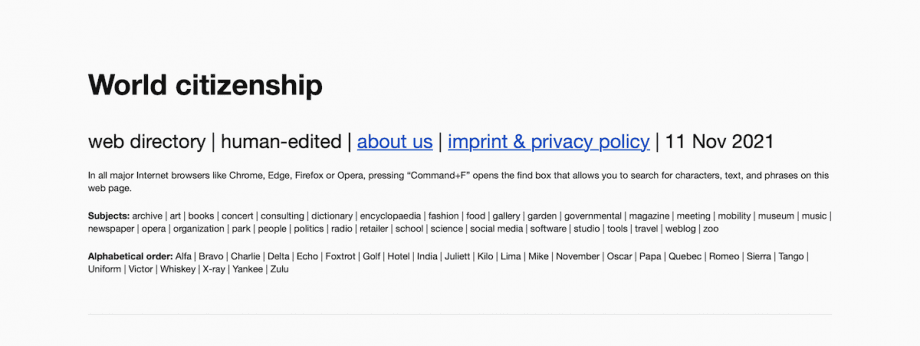 World citizenship website