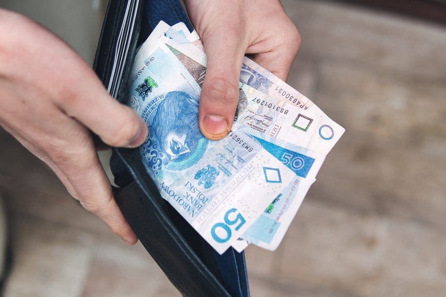 Geldbeutel mit Zloty