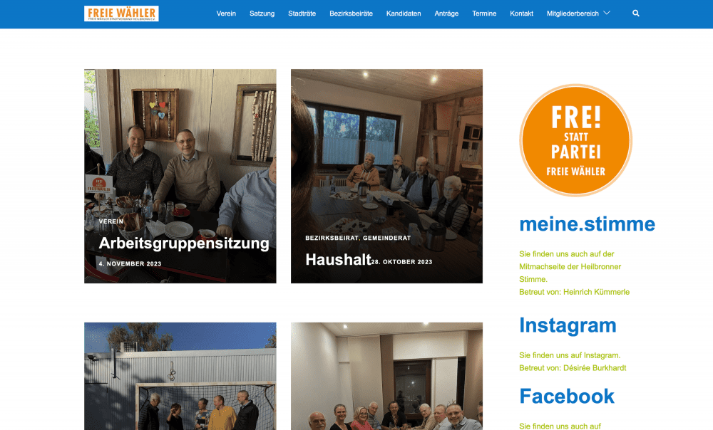 Freie Wähler-Website