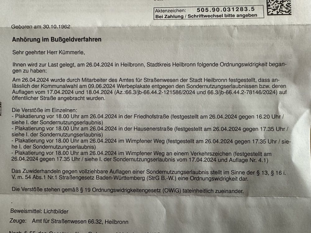Bußgeldverfahren