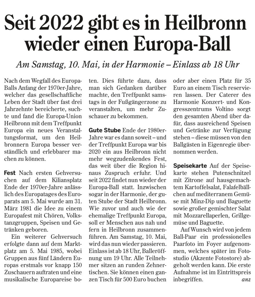 Artikel in der Heilbronner Stimme